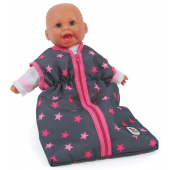 Puppen-Schlafsack Sternchen pink
