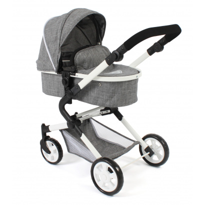 3-in-1 Kombi-Puppenwagen Lia Jeans grey