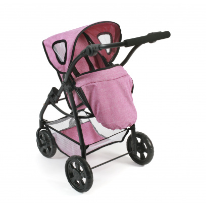 Kombi-Puppenwagen 3 in 1 EMOTION ALL IN Jeans pink