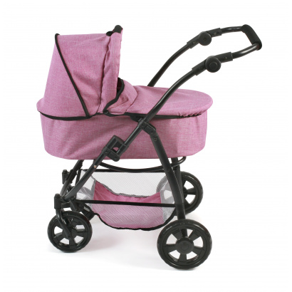 Kombi-Puppenwagen 3 in 1 EMOTION ALL IN Jeans pink